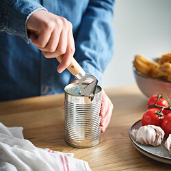 VARDAGEN - Bottle/can opener, stainless steel/beech, 18 cm