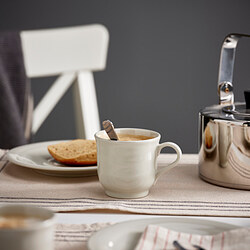 SANDSKÄDDA - Mug, light grey-beige, 27 cl