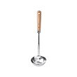 VARDAGEN - Ladle, stainless steel/beech, 33 cm