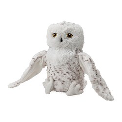 SKOGSDUVA - Boneka, boneka tangan/burung hantu salju putih, 25 cm