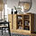 TONSTAD - storage combination w sliding doors, oak veneer/clear glass, 202x37x120 cm | IKEA Indonesia - PE937007_S1