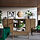 TONSTAD - kombnsi pnyimpanan dg pintu geser, cokelat veneer kayu oak diwarnai/kaca bening, 284x37x120 cm | IKEA Indonesia - PE937028_S1