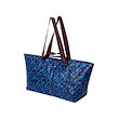 SPJUTSÖ - Carrier bag, blue patterned, 18x45x28 cm/22 l