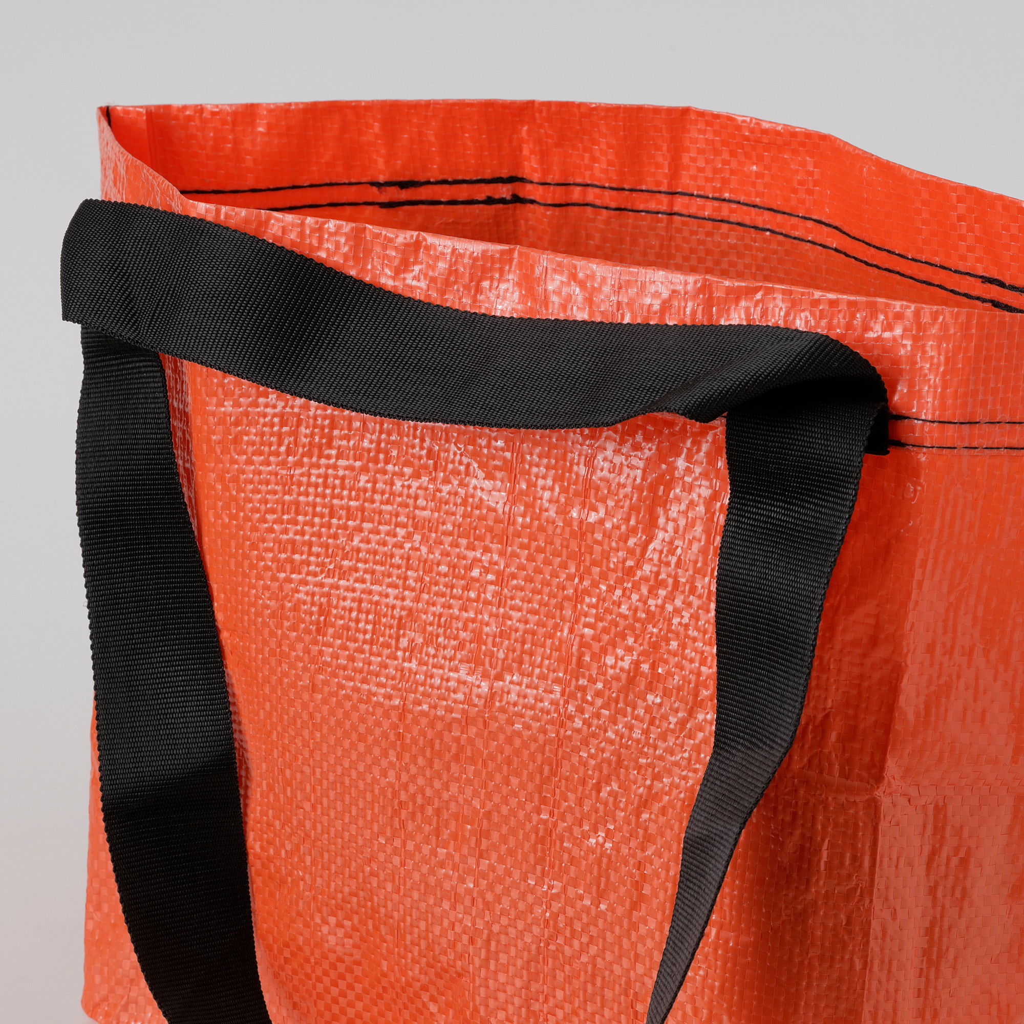 IKEA FRAKTA carrier bag, medium orange/thunder pattern 45x18x45 cm/36 l