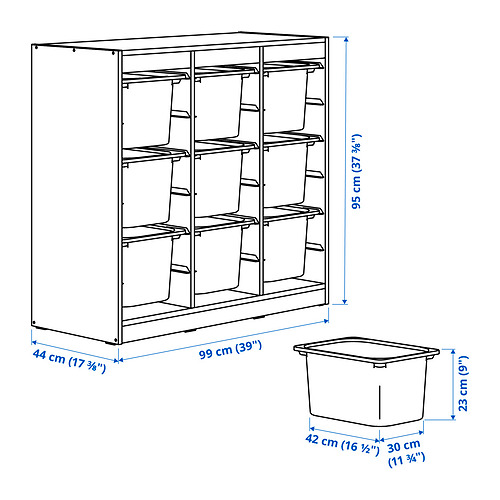 TROFAST Measurement Illustration