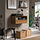 EKET - rak media dinding dengan rel, cokelat/kesan kayu walnut, 70x35x35 cm | IKEA Indonesia - PE968589_S1