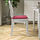 JUSTINA - chair pad, red grey/stripe pattern, 42/35x40x4 cm | IKEA Indonesia - PE937163_S1