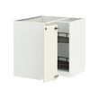 METOD - Corner base cabinet with carousel, white/Bodbyn off-white, 88x88x80 cm