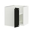 METOD - Corner base cabinet with shelf, white/Lerhyttan black stained, 88x88x80 cm