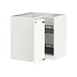 METOD - Corner base cabinet with carousel, white/Ringhult white, 88x88x80 cm