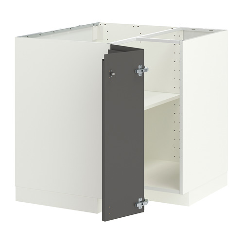 METOD corner base cabinet with shelf