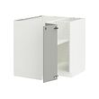 METOD - Corner base cabinet with shelf, white/Havstorp light grey, 88x88x80 cm