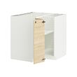 METOD - Corner base cabinet with shelf, white/Askersund light ash effect, 88x88x80 cm
