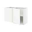 METOD - Kbnet dsar sdut dg rak, putih Enköping/putih efek kayu, 128x68x80 cm