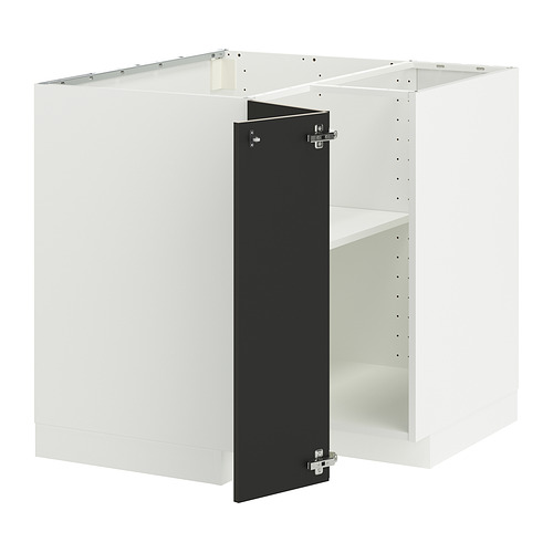 METOD corner base cabinet with shelf