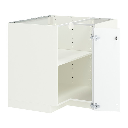 METOD corner base cabinet with shelf