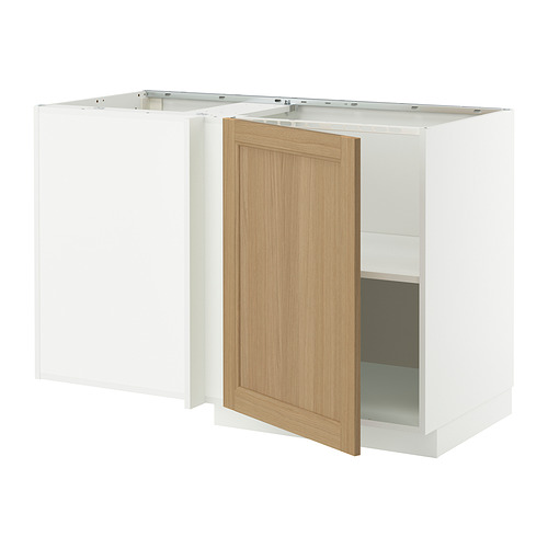 METOD corner base cabinet with shelf