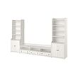 HAUGA - TV/storage combination, white, 346x46x199 cm