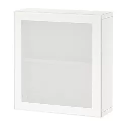 BESTÅ - Unit rak dengan pintu, putih/Mörtviken putih, 60x22x64 cm