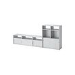 SPIKSMED - TV storage combination, light grey, 233x32x96 cm