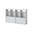 SPIKSMED - Storage combination, light grey, 155x32x96 cm