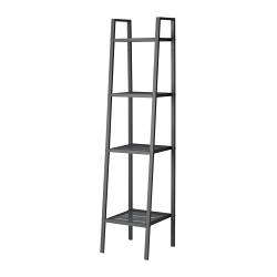 LERBERG - Shelf unit, dark grey, 35x148 cm