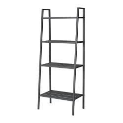 LERBERG - Shelf unit, dark grey, 60x148 cm