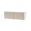 BESTÅ - Wall-mounted cabinet combination, white/Lappviken light grey-beige, 120x42x38 cm