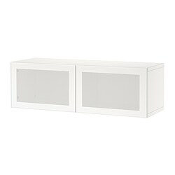 BESTÅ - Kombinasi kabinet dpasang di dnding, putih/Mörtviken putih, 120x42x38 cm
