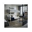 VITVAL - Bunk bed frame, white/light grey, 90x200 cm