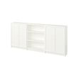 BILLY/OXBERG - Kombinasi rak buku dengan pintu, putih, 240x30x106 cm