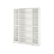 BILLY/OXBERG - Bookcase combination w glass doors, white, 160x202 cm