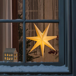STRÅLA - Kap lampu, linen/krem, 70 cm
