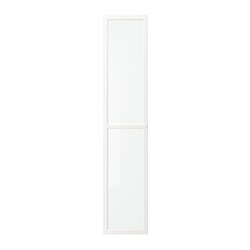 OXBERG - Glass door, white, 40x192 cm
