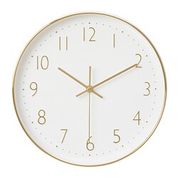 JÄNKIG - Wall clock, gold-colour, 30 cm