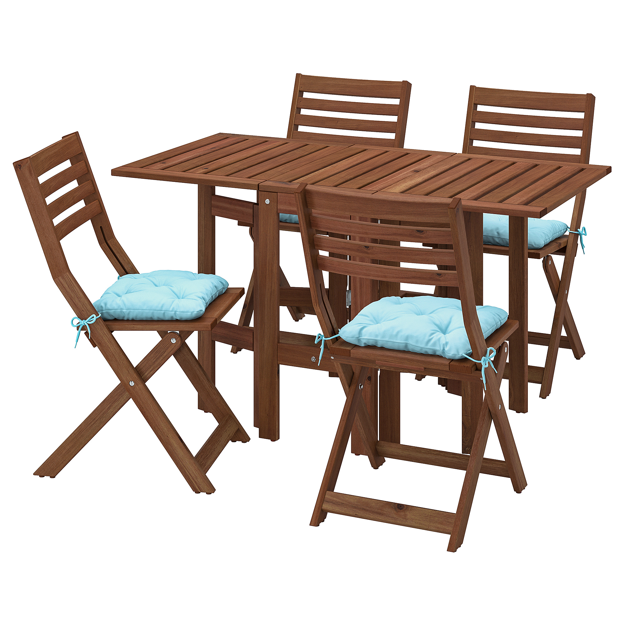 Pplar Table 4 Folding Chairs