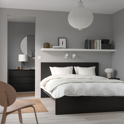 MALM bed frame with mattress