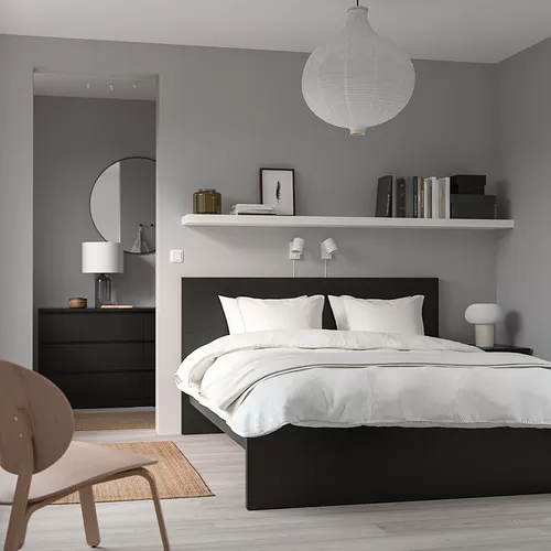 MALM bed frame with mattress