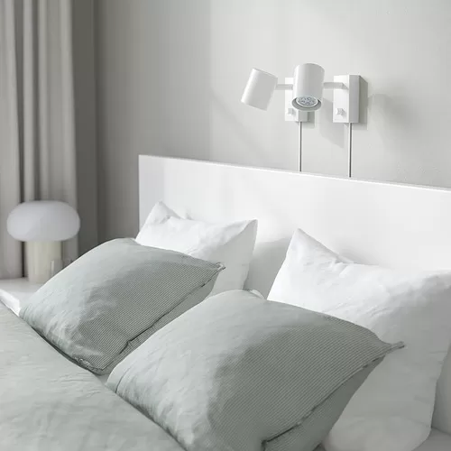 MALM rangka tempat tidur, tinggi