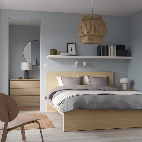 MALM rangka tempat tidur, tinggi