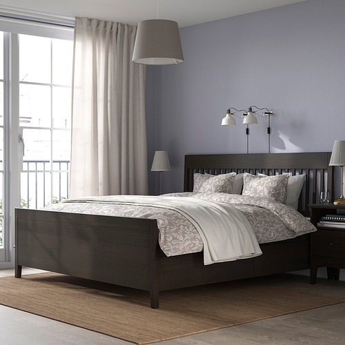 IDANÄS bed frame with storage