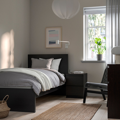 MALM bed frame with mattress