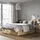 MALM bed frame, high, w 4 storage boxes