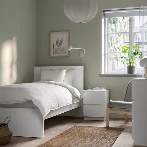 MALM rangka tempat tidur, tinggi