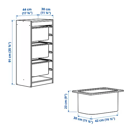 TROFAST Measurement Illustration