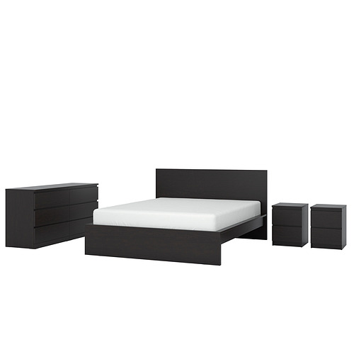 MALM perabot kamar tidur, set isi 4