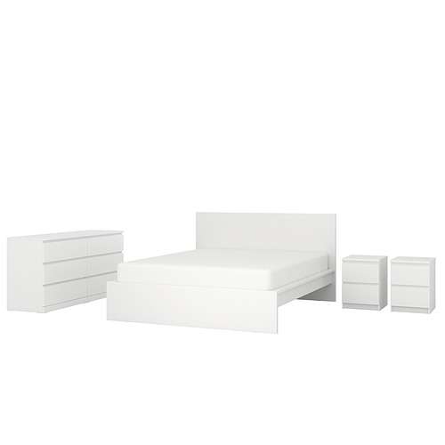 MALM perabot kamar tidur, set isi 4