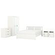 SONGESAND - Bedroom furniture, set of 5, white, 160x200 cm