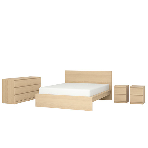MALM perabot kamar tidur, set isi 4