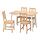 PINNTORP/PINNTORP - meja dan 4 kursi, diwarnai cokelat muda diwarnai putih/diwarnai cokelat muda, 125 cm | IKEA Indonesia - PE937493_S1